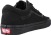 A black Vans sneaker shown from the side and back. Voir les images du produit