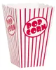 Pudełka na popcorn w biało-czerwone paski - 10 szt. Podgląd zdjęcia produktu 1