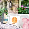 Mr. & Mrs. Panda Zierkissen Katze Mittelfinger - Weiß - Produktbild-Vorschau 2