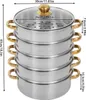 Autocuiseur 30 cm en acier inoxydable, 5 étages, 9 L, Voir les images du produit 2