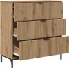 vidaXL Artisan dubový příborník 79,5 x 33 x 82 cm Materiál Náhled obrázku produktu 5