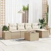 Maison Exclusive - Garten-Sofa-Set mit Kissen 5 pcs Beige Produktbild-Vorschau 1
