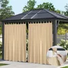 Outdoor Vorhang Wetterfest mit Klett-Schlaufen, B254xH213cm Produktbild-Vorschau 1
