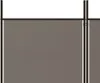 A close-up view of a room divider with dark brown frames and a gray fabric panel. Anteprima dell’immagine prodotto
