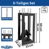 DanDiBo Set caminetto moderno nero 5 pezzi 96572 Set Anteprima dell’immagine prodotto 2