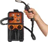 A hand holds a welding gun connected to a welding machine. Produktbild-Vorschau