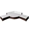 vidaXL 6 tlg. Garten Lounge Set mit Auflagen Poly Rattan Produktbild-Vorschau 3