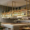 Ripiano a soffitto per vino, scaffale industriale a 2 Anteprima dell’immagine prodotto 1
