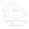 LuxeBath wastafel, opzetwastafel, driehoekig, 69x46x13 cm, Productafbeelding-voorbeeld 7