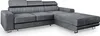 A gray sectional sofa with adjustable headrests is shown against a white background. Produktbild-Vorschau