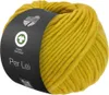 A ball of yellow yarn with a black label wrapped around it. Produktbild-Vorschau
