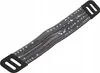 A product shot of a gray and black elastic strap with black plastic ends, isolated on a white background. Náhled obrázku produktu