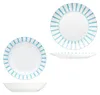 Split tyrkysové pruhy 12dílný jídelní servis porcelánový Náhled obrázku produktu 5