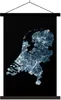 MuchoWow® Textilposter Karte - Niederlande - Marmor 40x60 Produktbild-Vorschau 1