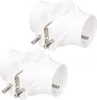 Two white electrical adapters are shown against a white background. Produktbild-Vorschau