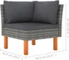 8-tlg. Garten-Lounge-Set Poly Rattan und Eukalyptusholz Produktbild-Vorschau 8