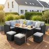 MeXo Gartenlounge Set 8 Personen Lounge Gartenmöbelset Produktbild-Vorschau 1