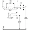 GEBERIT Waschtisch Smyle 55 cm weiß 500227011 Produktbild-Vorschau 3