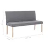 Sitzbank 139,5 cm Hellgrau Polyester Produktbild-Vorschau 8