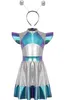 A child's alien costume displayed on a white background. Produktbild-Vorschau