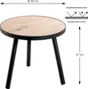 HAKU Beistelltisch Eiche hell, schwarz  - MDF, Metall, Produktbild-Vorschau 2