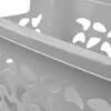Close-up of a gray plastic laundry basket with a textured rim. Produktbild-Vorschau