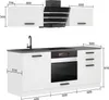 A diagram showing the dimensions of a kitchen unit. Produktbild-Vorschau