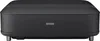 A black Epson projector is shown from the front on a white background. Produktbild-Vorschau