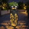 LED Solarlampe, Pflanzschale, Blumendekor, silber-antik, H Produktbild-Vorschau 3