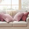 Kissenbezug rosa 45x45 4er Set Kordsamt Kissenbezüge Produktbild-Vorschau 3