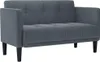 vidaXL Sofa dwuosobowa ciemnoszara 111 cm aksamitna Podgląd zdjęcia produktu 1