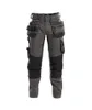 DASSY Stretch werkbroek FLUX, maat 54, grijs/zwart, PLUS Productafbeelding-voorbeeld 1