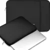 A black laptop sleeve is shown in the foreground, partially covering a silver laptop. Another black laptop sleeve is visible in the background. Náhľad obrázku produktu