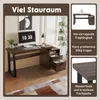 A desk with drawers and a computer on it, with marketing text and feature callouts. Podgląd zdjęcia produktu
