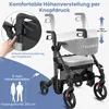 ELONEO 2in1 Rollstuhl Rollator faltbar und leicht mit Sitz, Produktbild-Vorschau 2