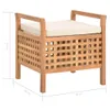 The Living Store Sitzbank mit Stauraum 49×48×49 cm Walnuss Produktbild-Vorschau 8