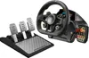 A racing wheel and pedal set for PC and consoles is displayed against a white background. Podgląd zdjęcia produktu