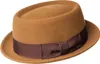 Bailey kleiner knautschbarer Pork Pie Darron aus Wollfilz in beige