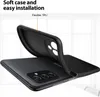 A black phone case is shown being flexed to demonstrate its flexibility, with a phone underneath. Produktbild-Vorschau