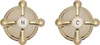 Two gold-colored faucet handles with 'H' and 'C' labels. Podgląd zdjęcia produktu
