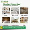A collage of images showing different locations where the product can be used, with text overlays and a brand logo. Produktbild-Vorschau
