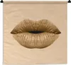 MuchoWow® Wandteppich Wandbehang Lippen - Pastell - Braun Produktbild-Vorschau 1
