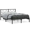vidaXL Bettgestell mit Kopfteil Metall Schwarz 140x200 cm Produktbild-Vorschau 1