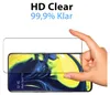 A hand is holding a screen protector over a smartphone. Produktbild-Vorschau