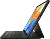 A tablet with a keyboard case, shown from a side-angle. Produktbild-Vorschau