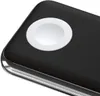 A close-up view of a black wireless charging pad with a white circular indentation for a device. Produktbild-Vorschau