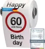 A roll of toilet paper with birthday-themed printing. Anteprima dell’immagine prodotto