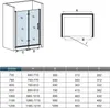 100x195cm Duschkabine Duschabtrennung Nischentür Schwingtür Produktbild-Vorschau 2