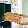 Aufbewahrungskorb geflochten aus Wasserhyazinthe Seegras 2er Set passend für Kallax HMF 37243-S2 30 x 34 x 15 cm Produktbild-Vorschau