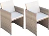 vidaXL Gartenstühle 2 Stk. mit Polstern und Kissen Poly Produktbild-Vorschau 5